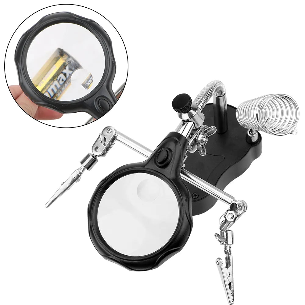 Troisième Main Pour Miniature – Avec Lampe et Loupe