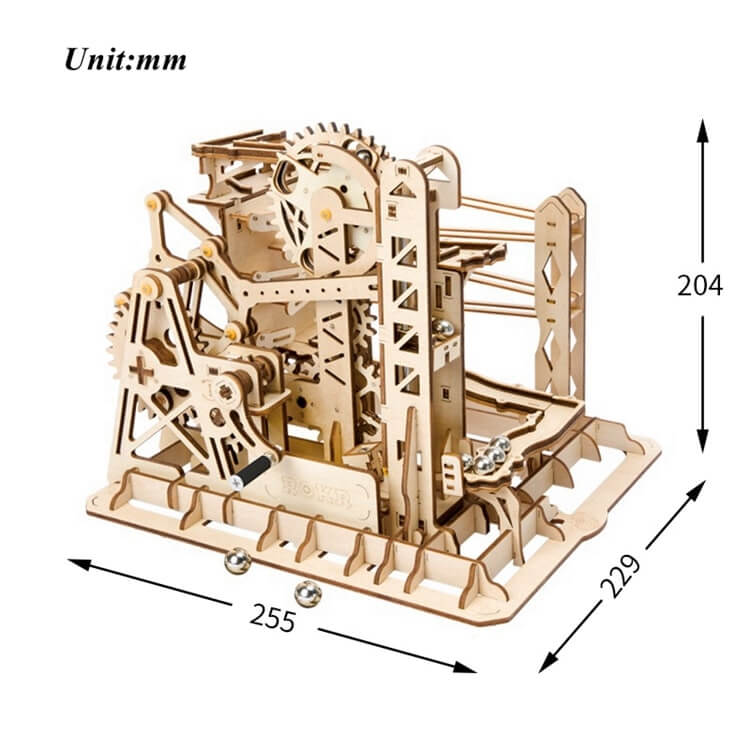 Ascenseur à manivelle – Puzzle mécanique en bois 3D