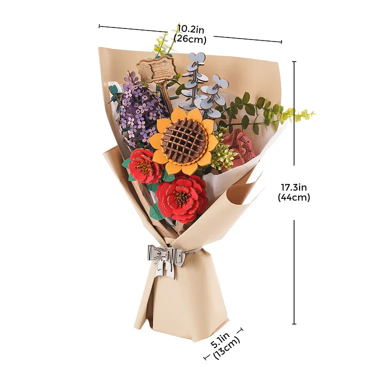 Bouquet de Fleurs – Puzzle en Bois 3D