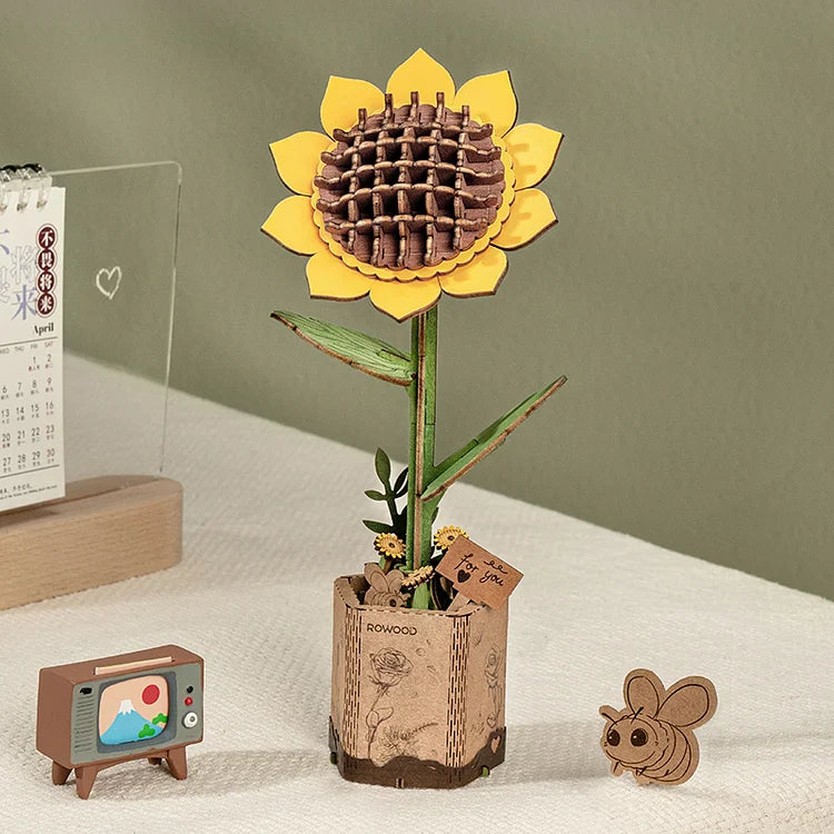 Bouquet de Fleurs – Puzzle en Bois 3D