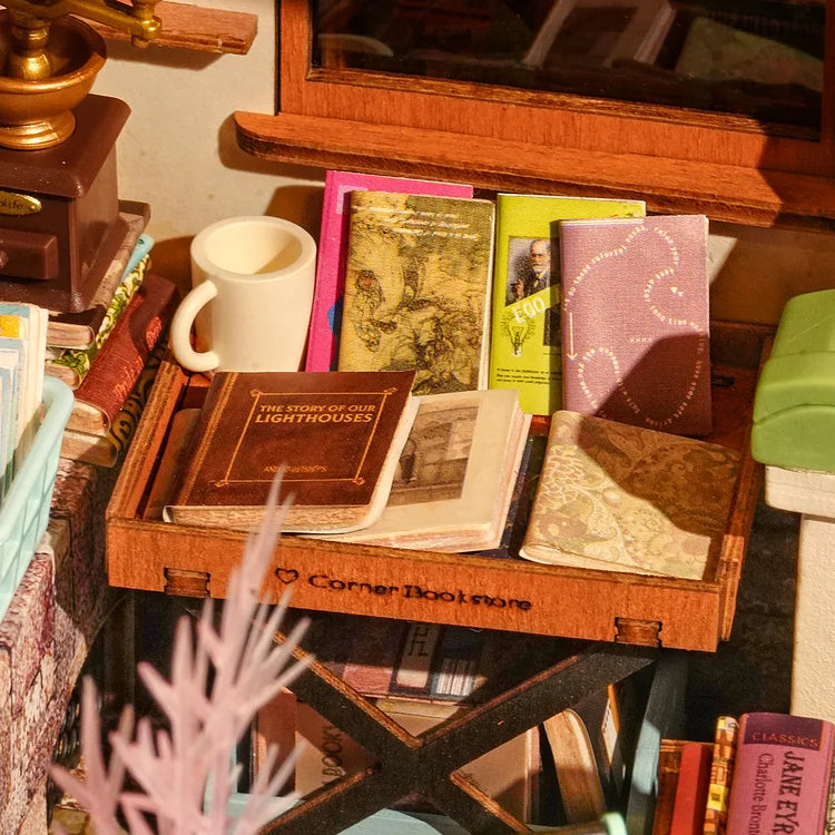 Librairie Du Quartier – Miniature En Bois 3D