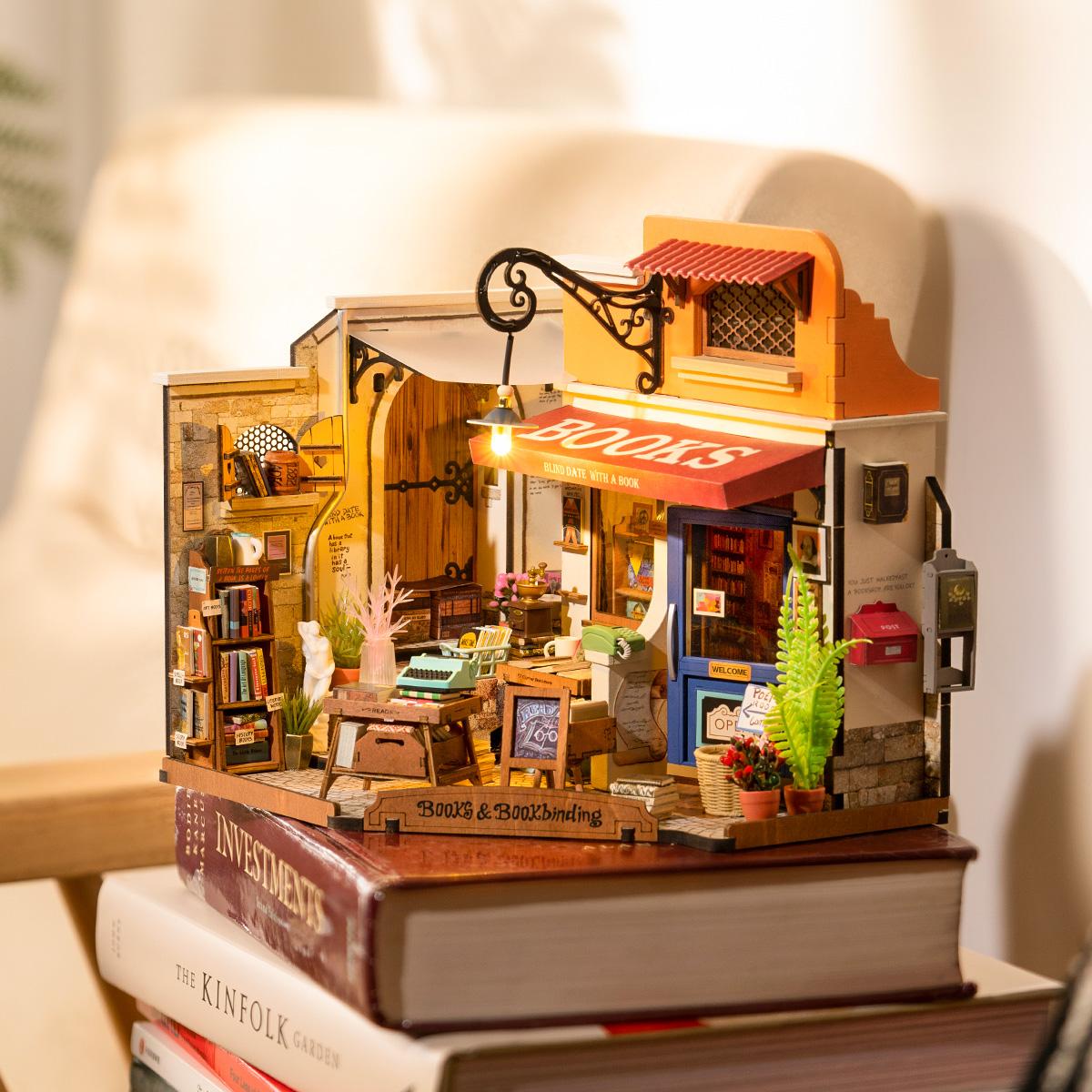 Librairie Du Quartier – Miniature En Bois 3D