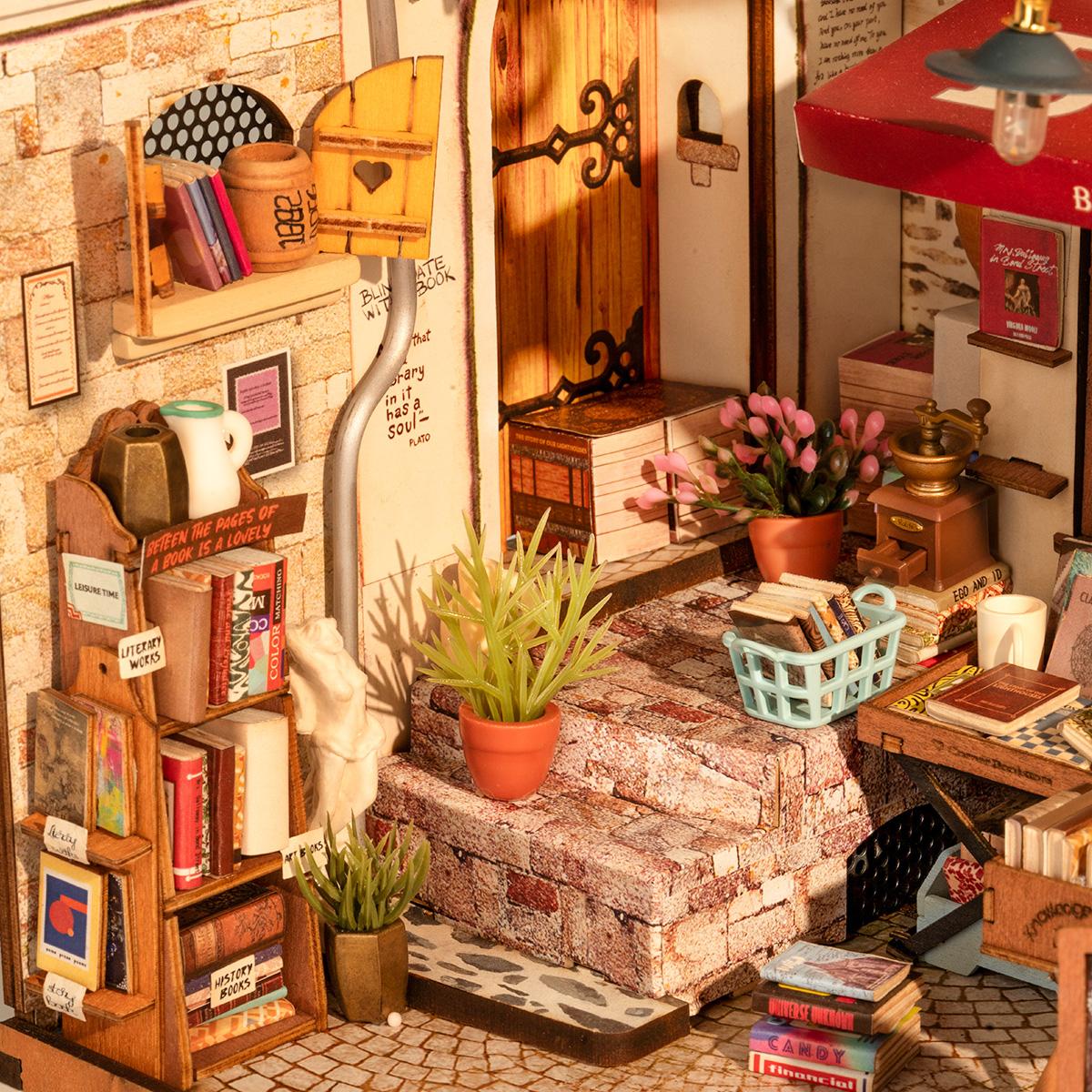Librairie Du Quartier – Miniature En Bois 3D