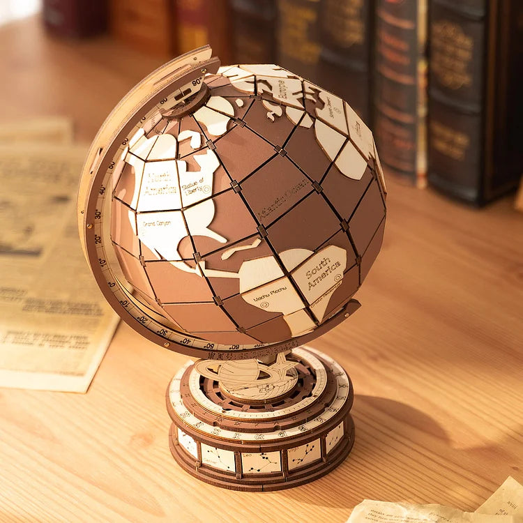 Globe des Merveilles – Puzzle en bois 3D