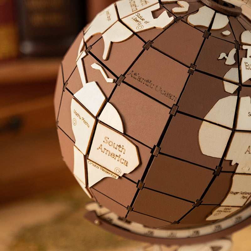 Globe des Merveilles – Puzzle en bois 3D