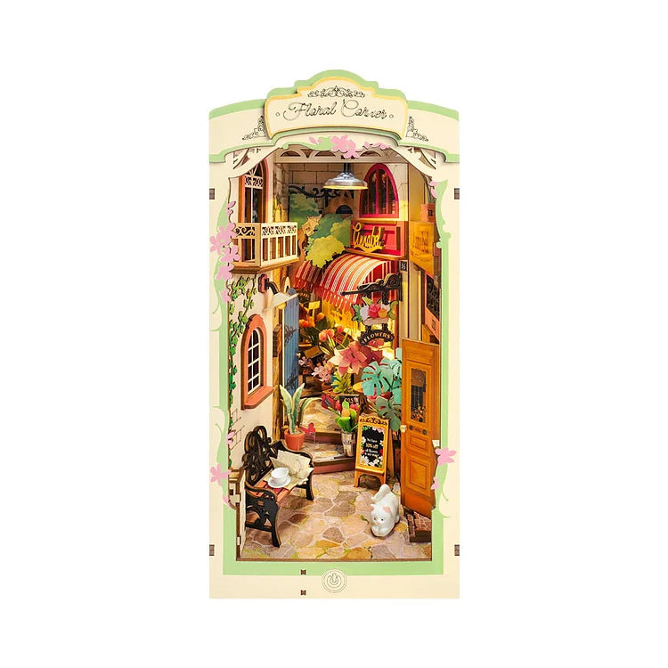 Pétales Enchantés – Serre-livre en bois 3D