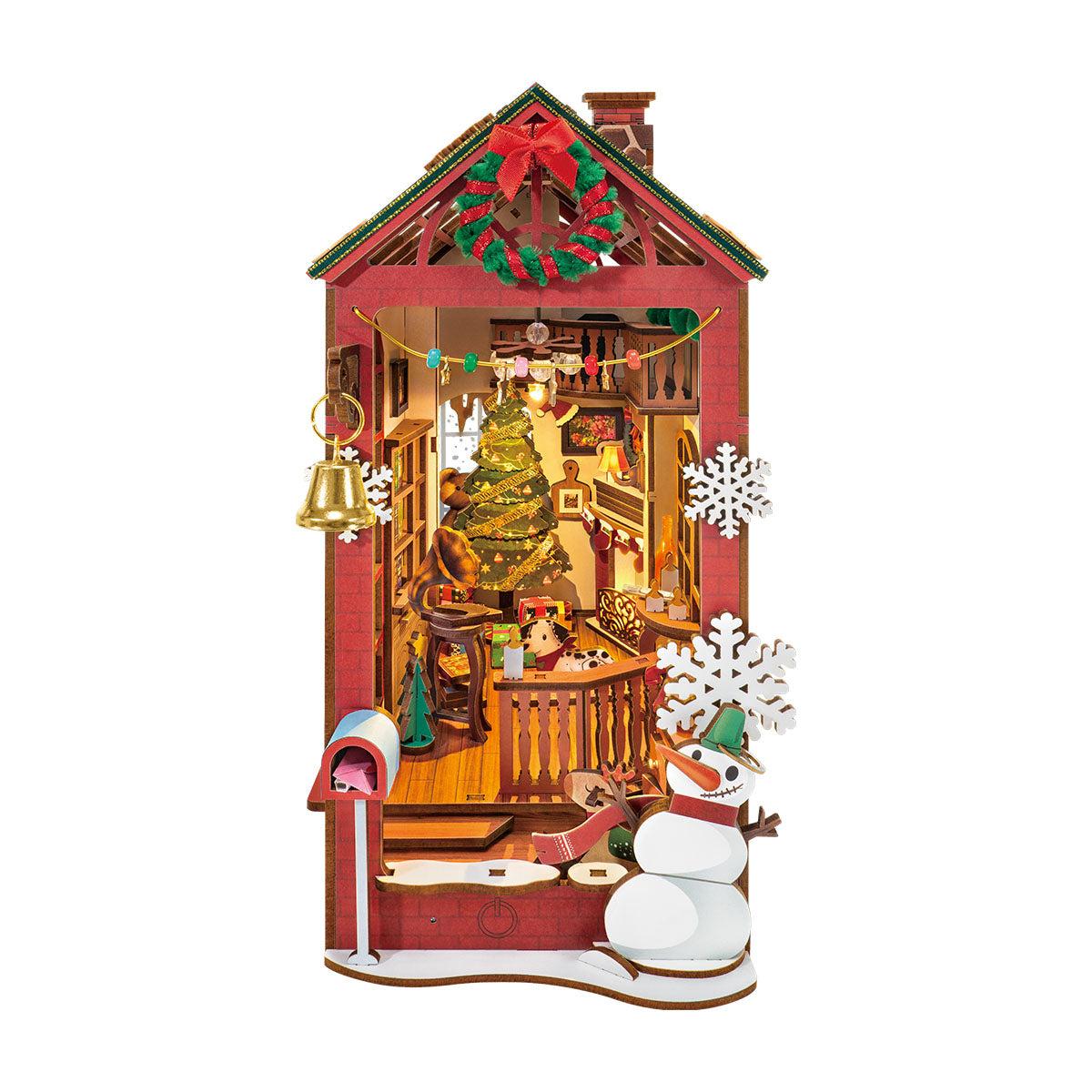Scène de Noël – Serre-livre en bois 3D