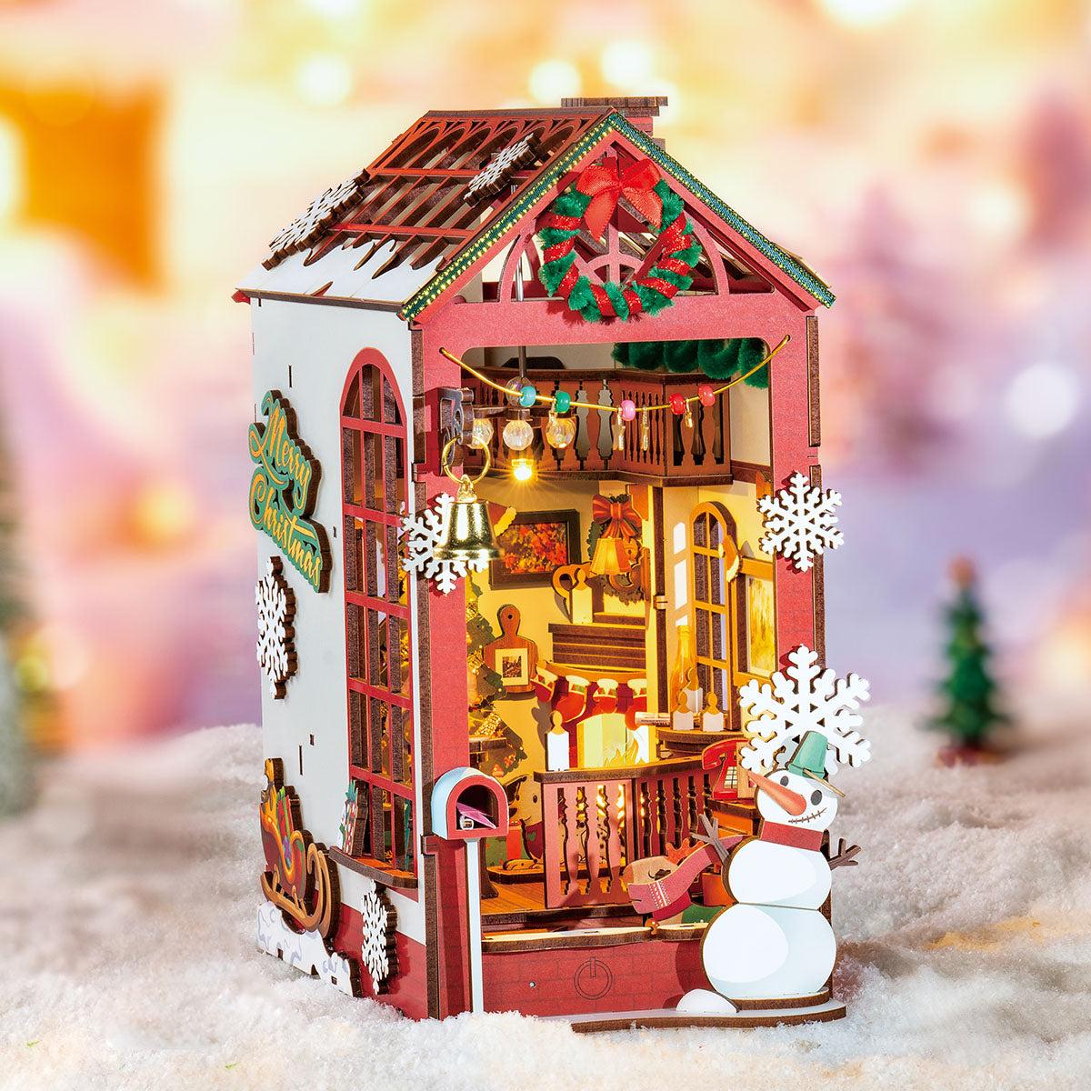 Scène de Noël – Serre-livre en bois 3D