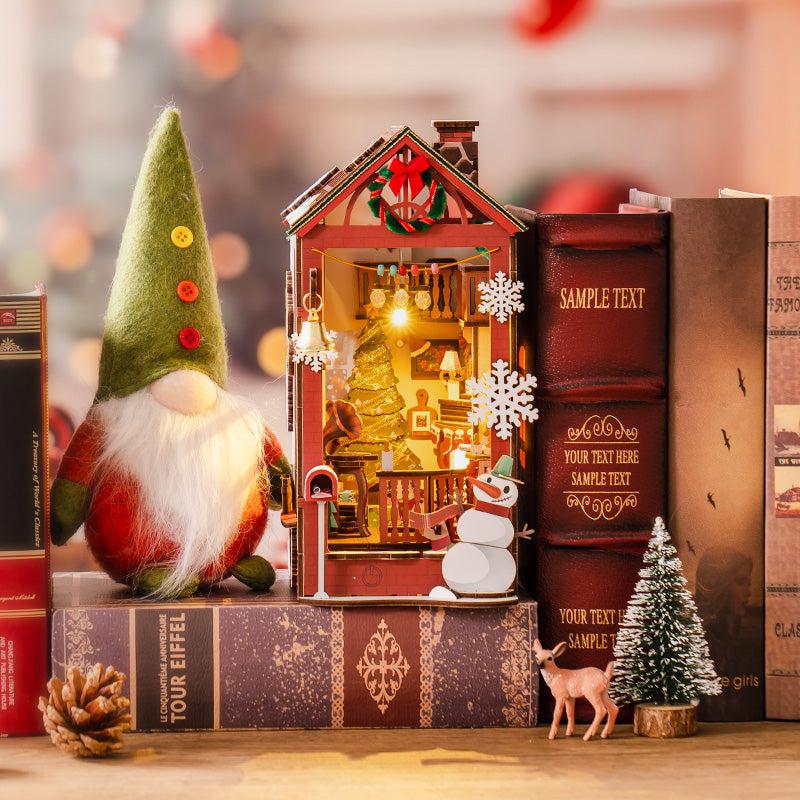 Scène de Noël – Serre-livre en bois 3D