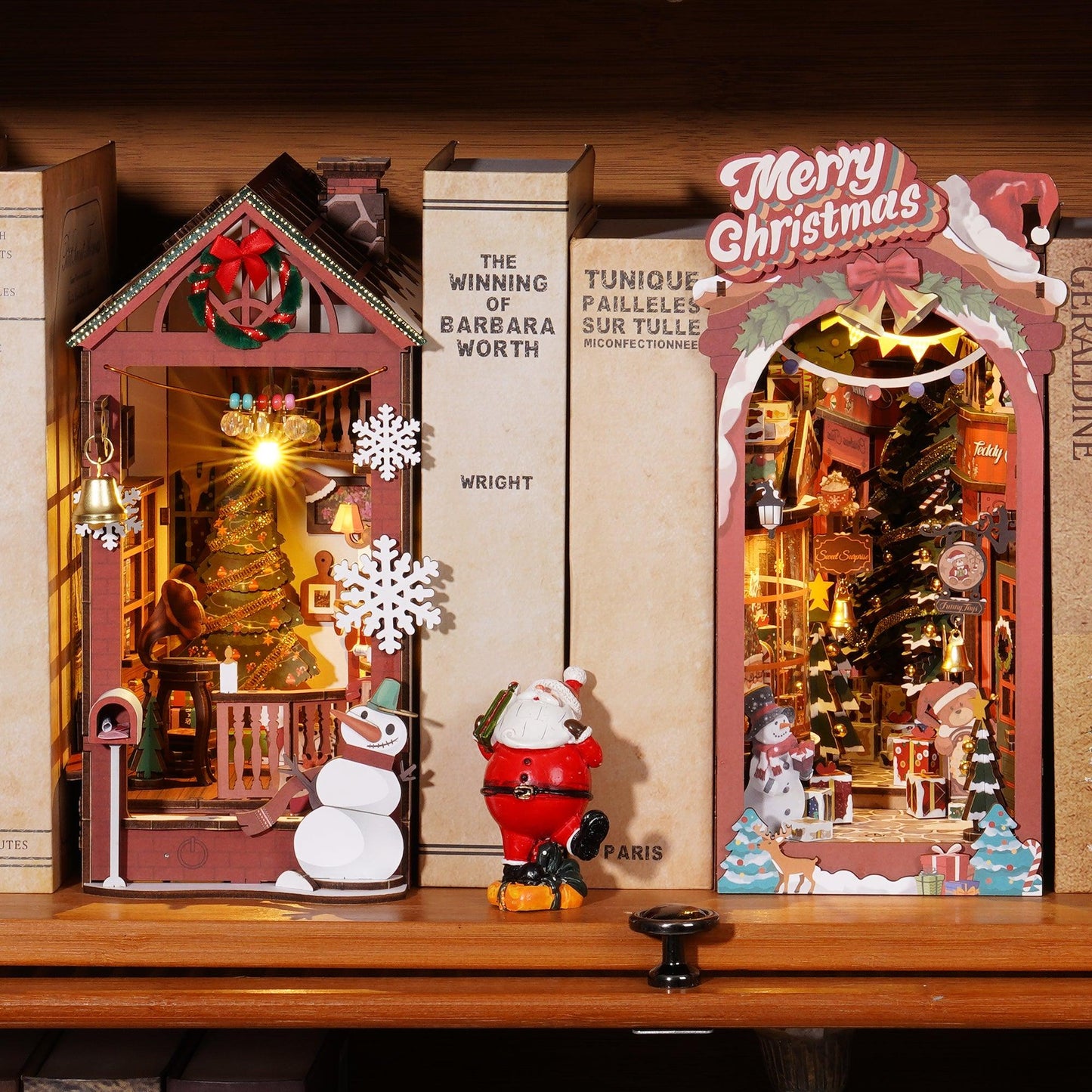 Scène de Noël – Serre-livre en bois 3D