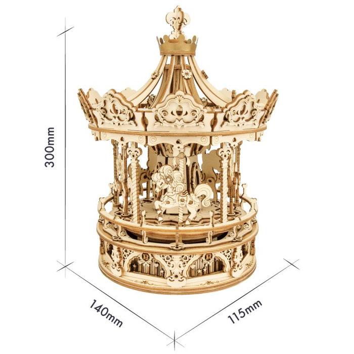 Carrousel – Puzzle musical en bois 3D