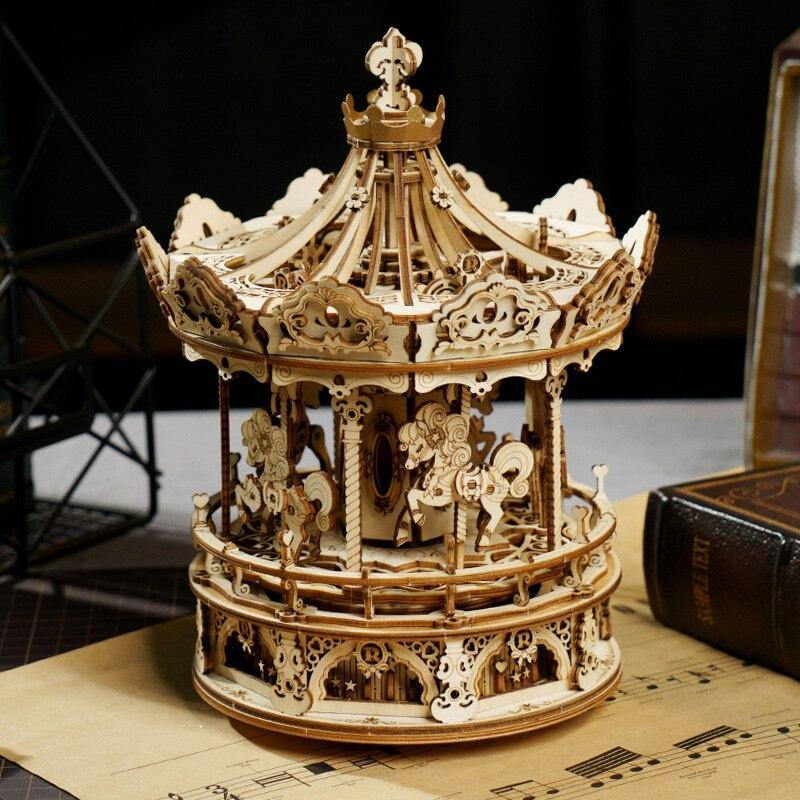 Carrousel – Puzzle musical en bois 3D