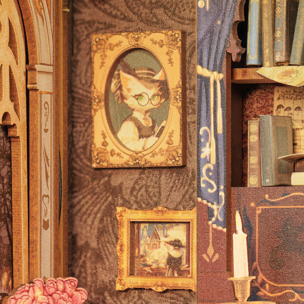 Étude du Comte Chat – Serre-livre en bois 3D