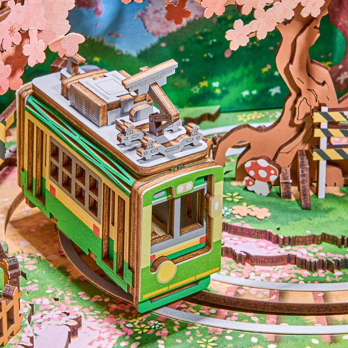 Voyage Rêvé Sakura – Boîte à musique en bois 3D à monter soi-même