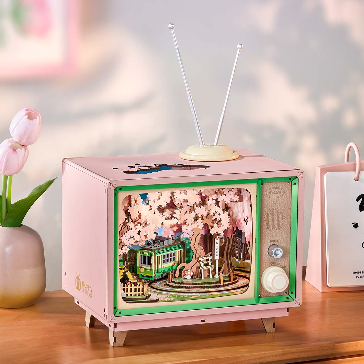 Voyage Rêvé Sakura – Boîte à musique en bois 3D à monter soi-même