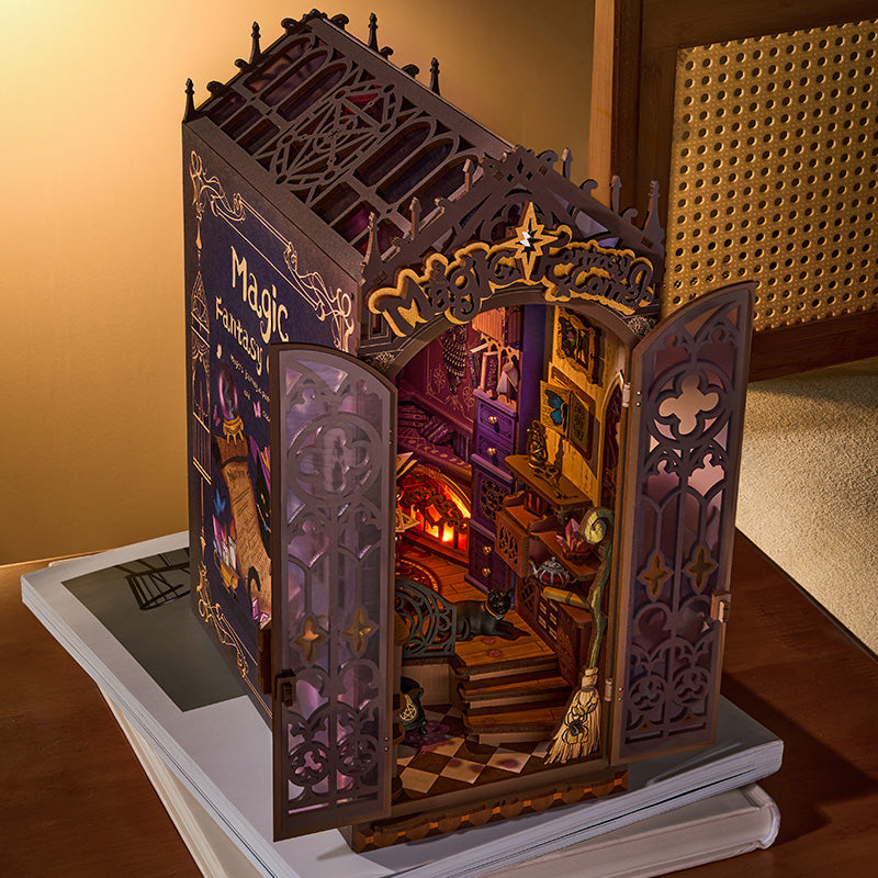 Coin de Fantaisie Magique – Serre-livre en bois 3D à monter soi-même