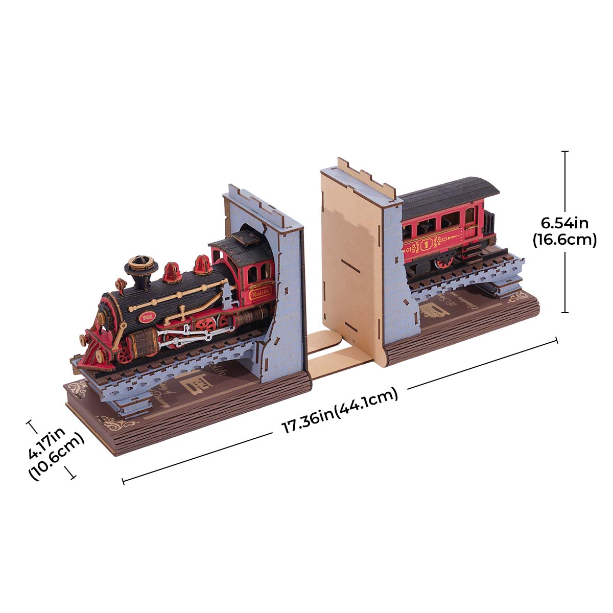 Train du Siècle – Serre-livre en bois 3D à monter soi-même