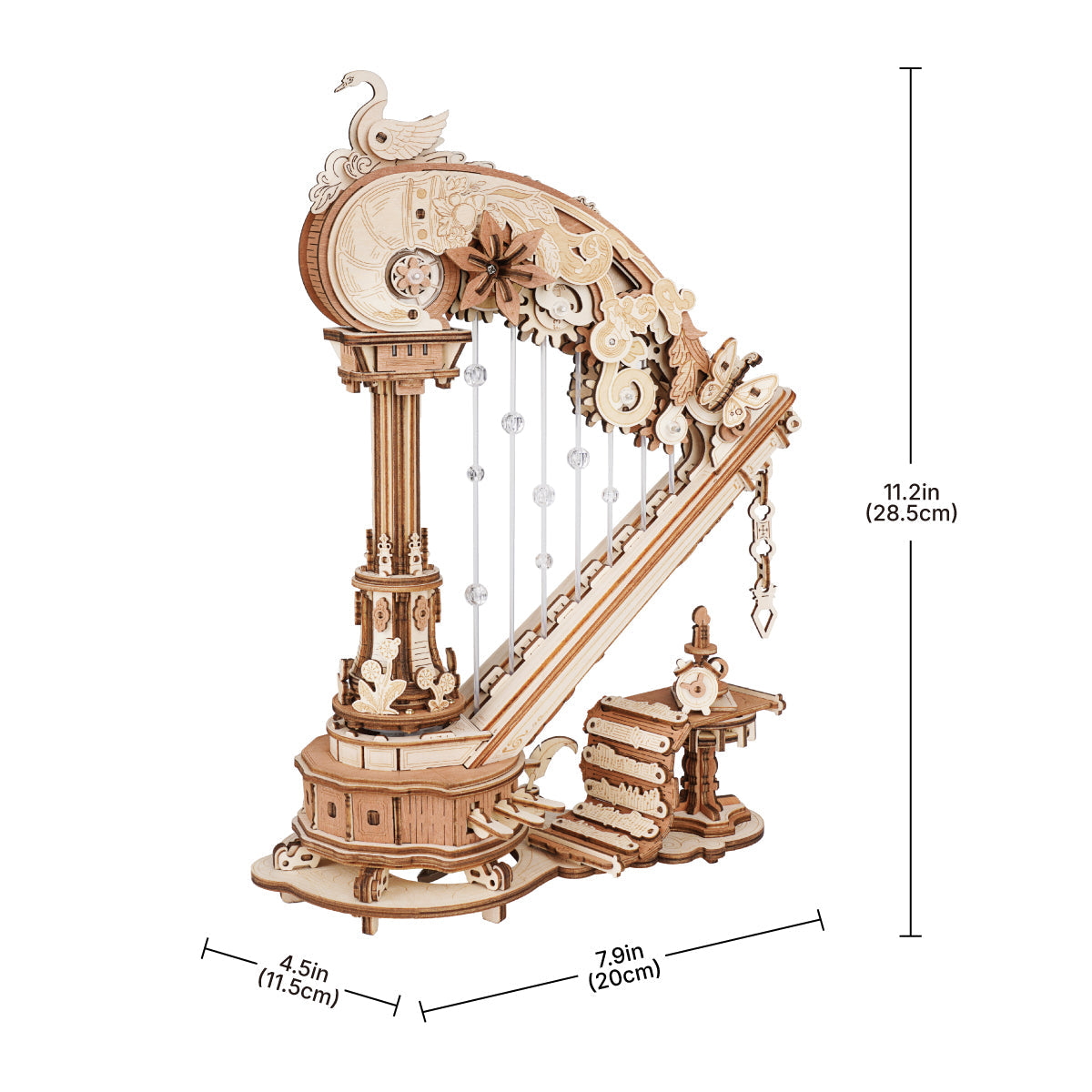 Harpe Magique – Puzzle en bois 3D & Boîte à musique