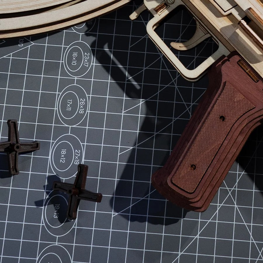 Fusil en Bois à Élastique – Maquette en Bois 3D