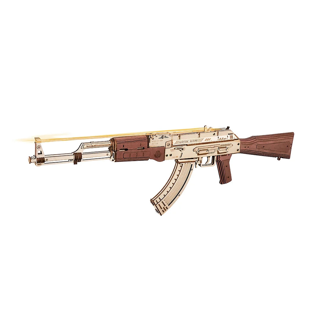 Fusil en Bois à Élastique – Maquette en Bois 3D