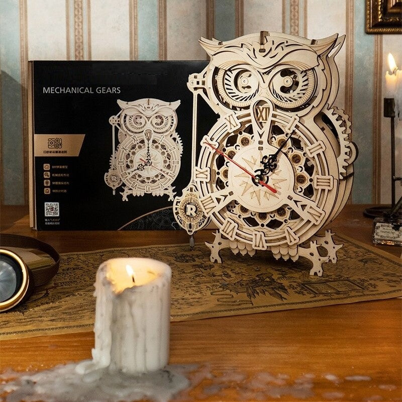 Horloge Hibou – Puzzle en bois 3D