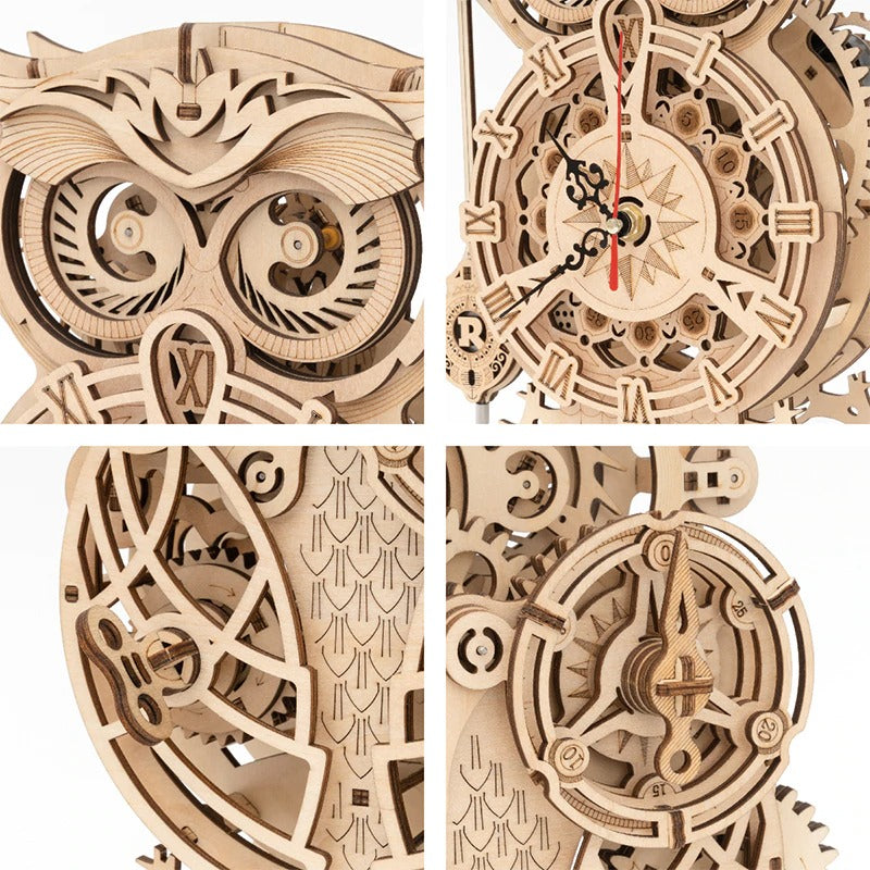 Horloge Hibou – Puzzle en bois 3D