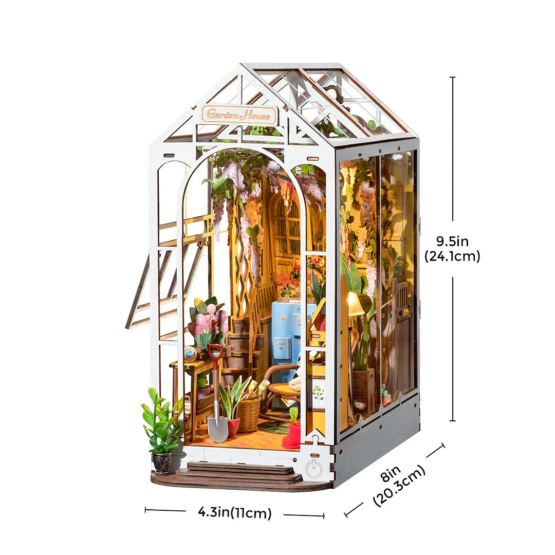 Jardin miniature – Serre livre en bois 3D