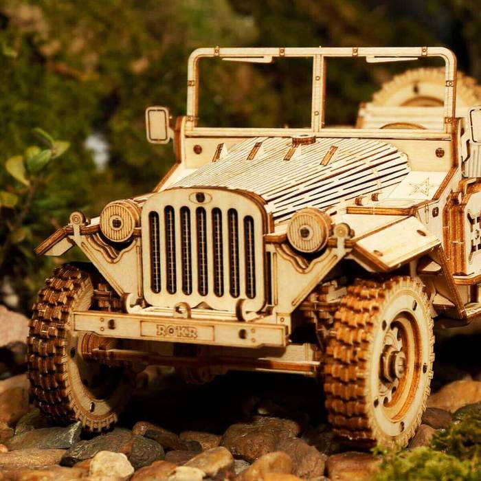 Jeep de l’armée – Puzzle en bois 3D