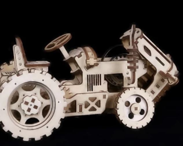 Tracteur du Limousin – Puzzle Mécanique en Bois 3D