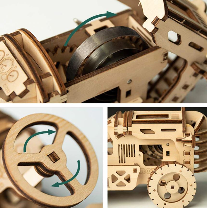 Tracteur du Limousin – Puzzle Mécanique en Bois 3D