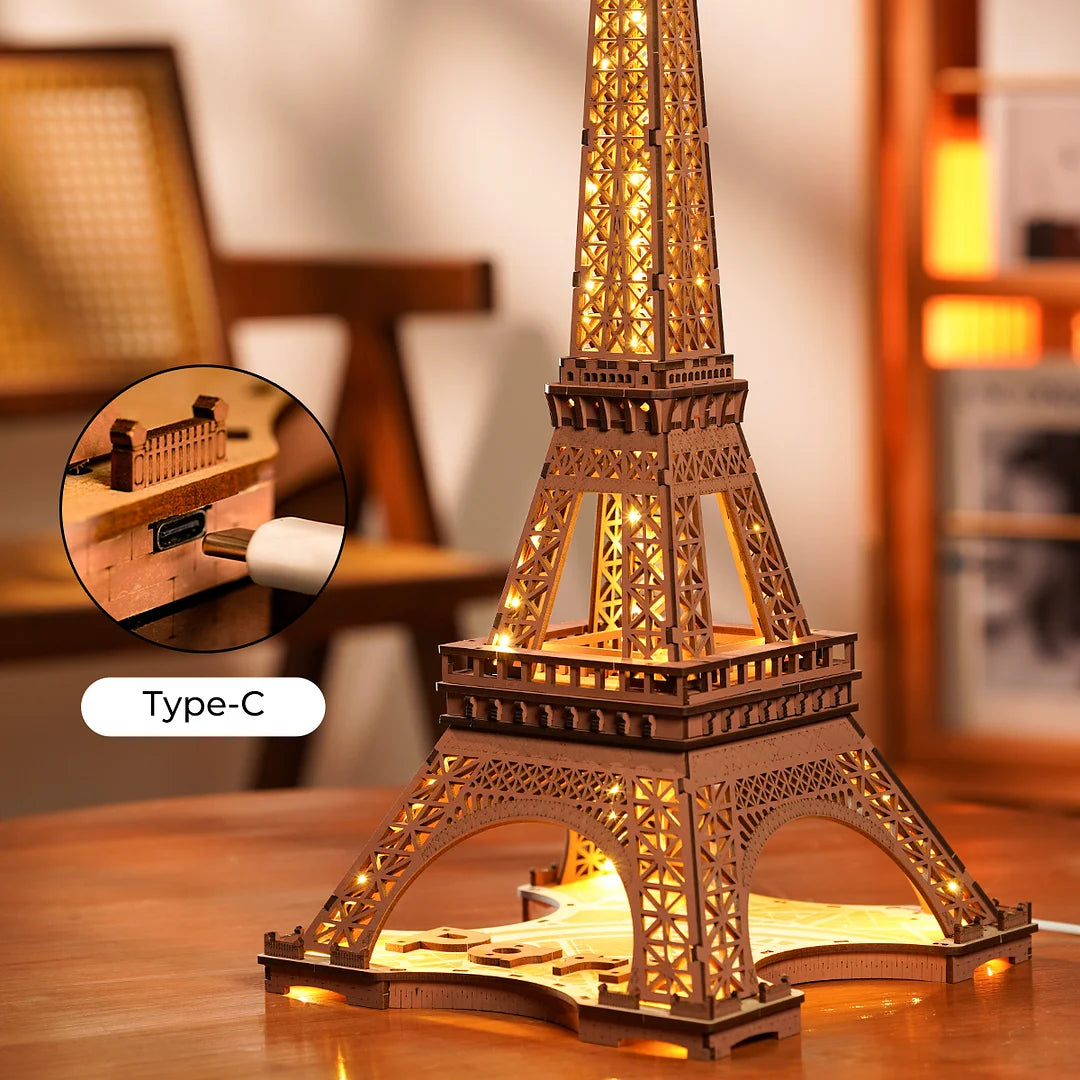 Une Nuit à la Tour Eiffel – Puzzle en Bois 3D