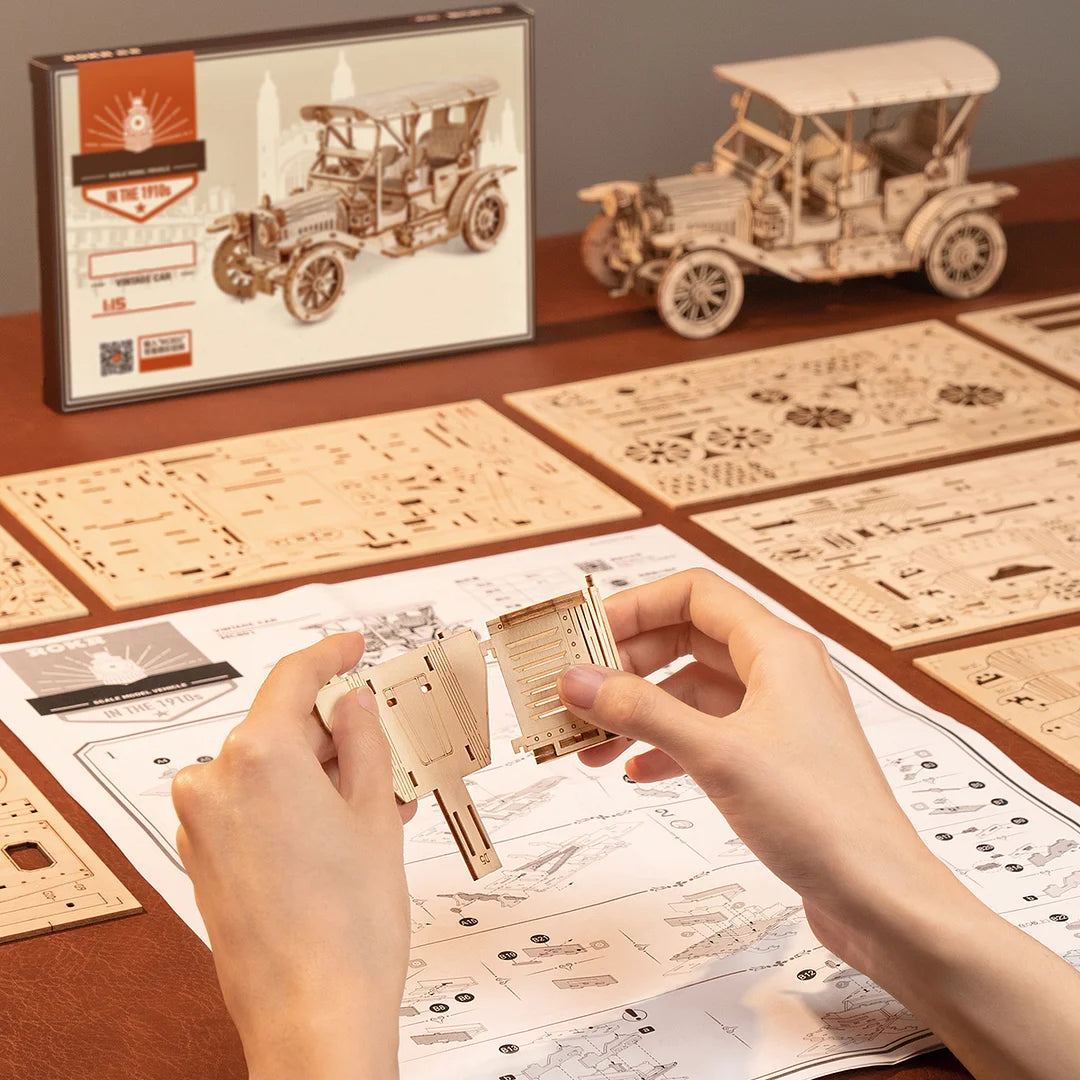 Voiture Vintage 3D – Puzzle en bois