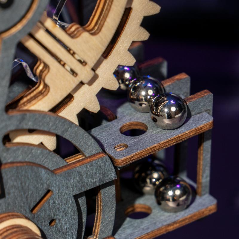 Circuit de billes : Ville Nocturne – Maquette en bois 3D