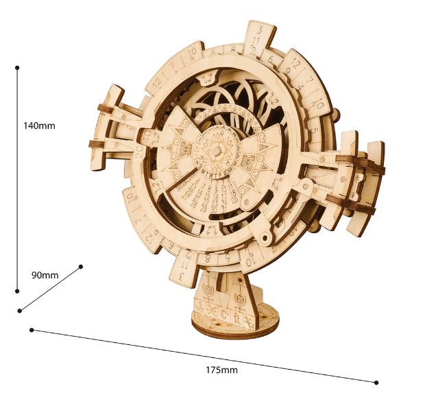 Calendrier perpétuel – Puzzle mécanique en bois 3D