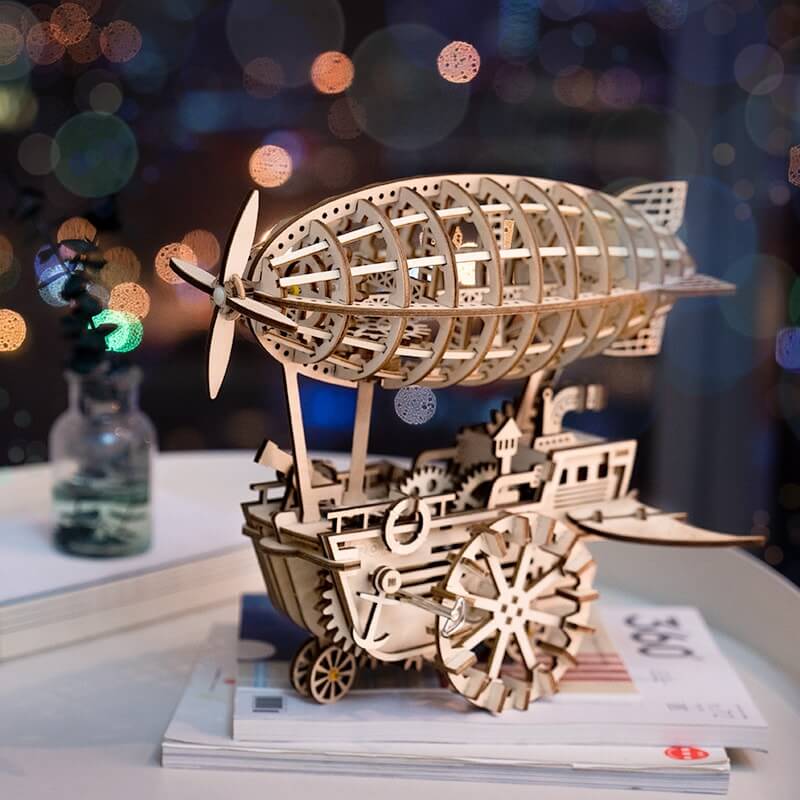 Le Dirigeable – Puzzle Mécanique en Bois 3D