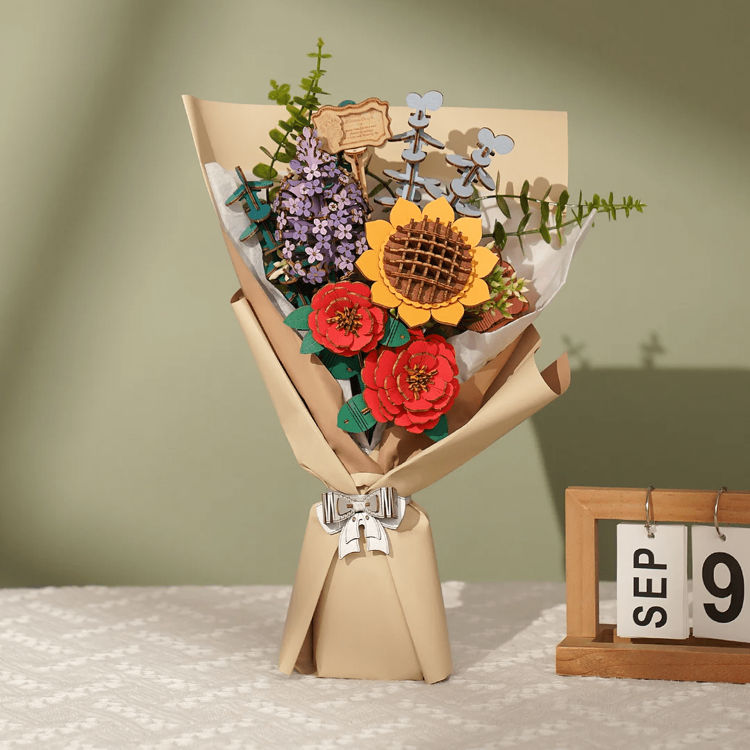 Bouquet de Fleurs – Puzzle en Bois 3D