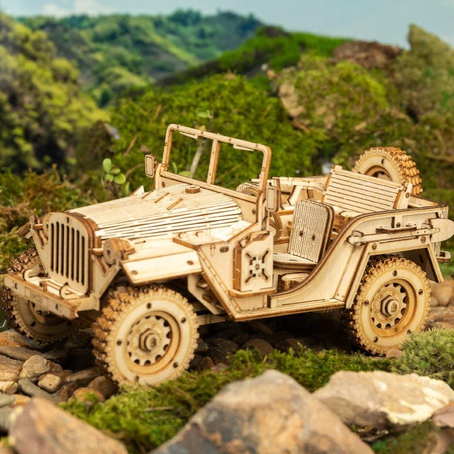 Jeep de l’armée – Puzzle en bois 3D
