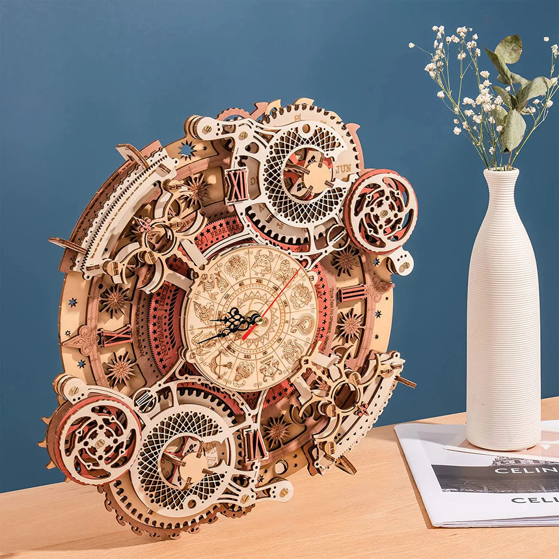 Zodiaque – Horloge en bois 3D