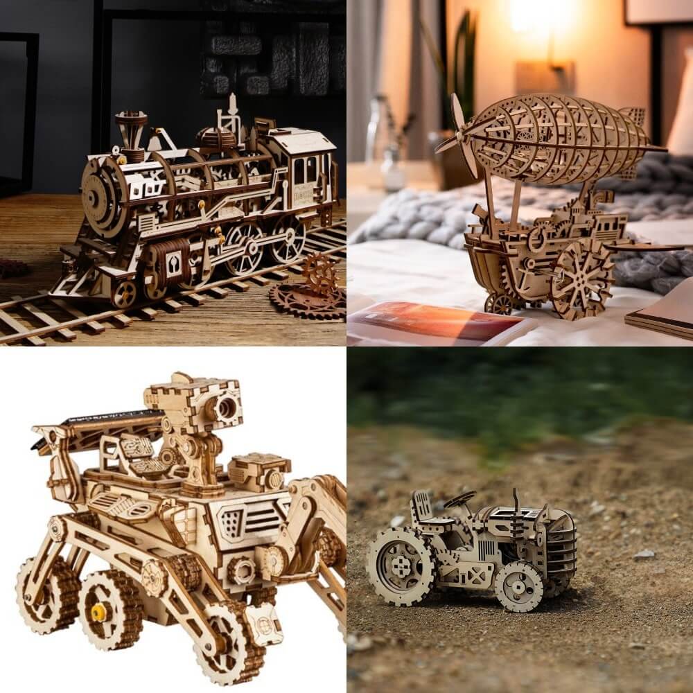 CHEFS DŒUVRE 3D PUZZLE MECANIQUE EN BOIS MECAPUZZLE