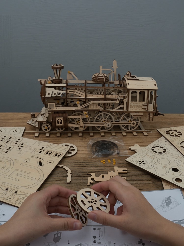 La Locomotive Du Texas En Bois Le Puzzle M Canique Embl Matique