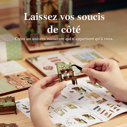 Book Nook en bois à construire – Fleuriste Champs-Élysées avec LED