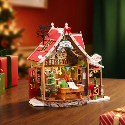 Maison miniature en bois à construire – Poste de Noël, 434 pièces