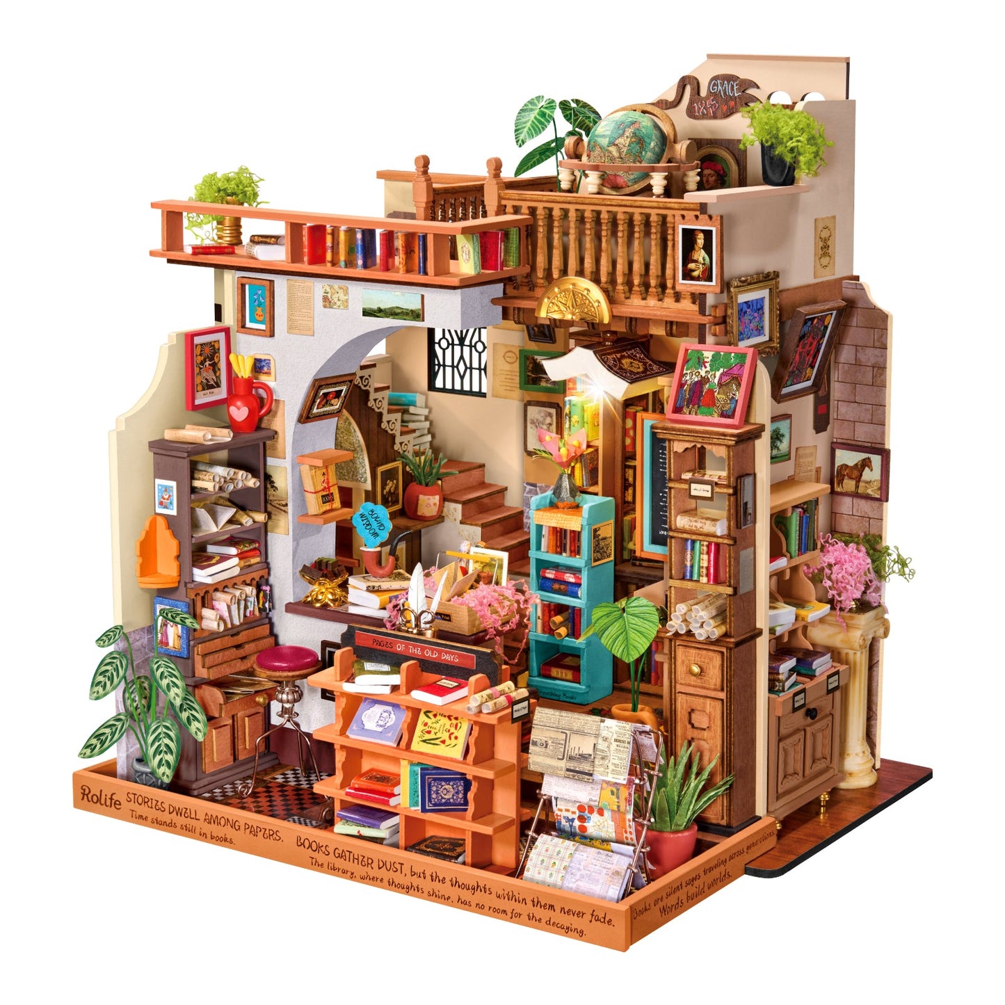 Librairie miniature DIY avec éclairage LED