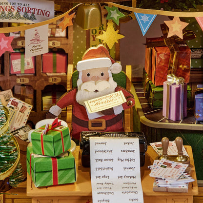 Maison miniature en bois à construire – Poste de Noël, 434 pièces