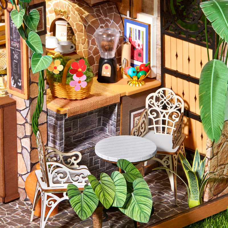 Café miniature DIY avec éclairage LED