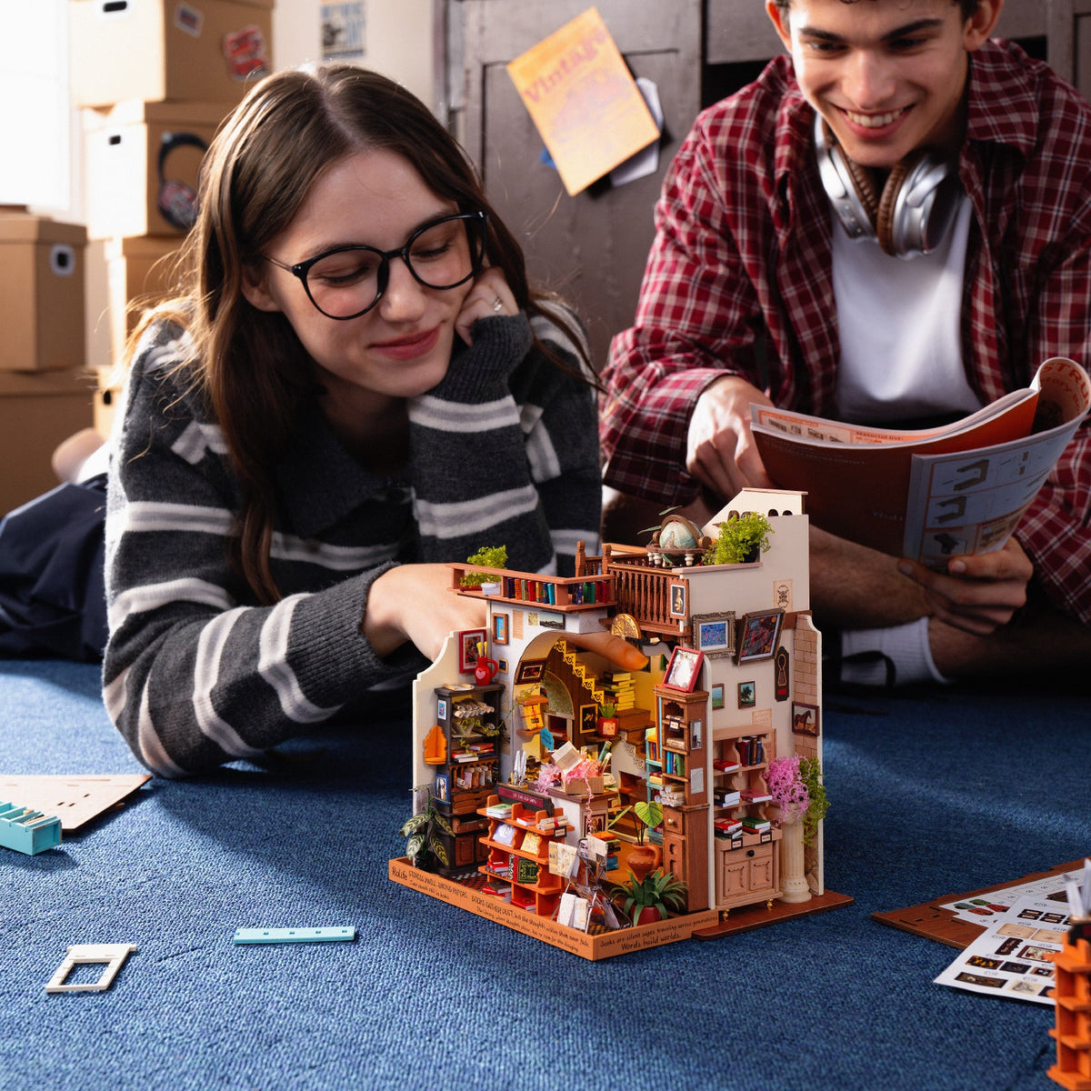Librairie miniature DIY avec éclairage LED