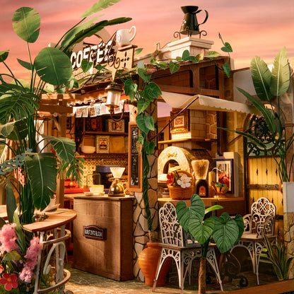 Café miniature DIY avec éclairage LED