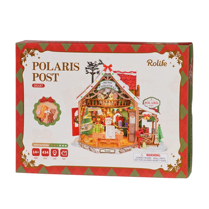 Maison miniature en bois à construire – Poste de Noël, 434 pièces