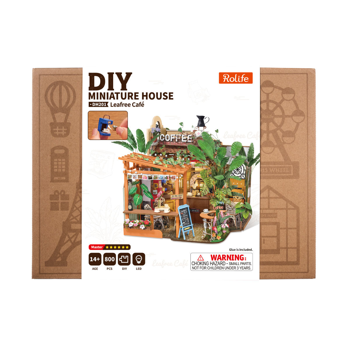 Café miniature DIY avec éclairage LED