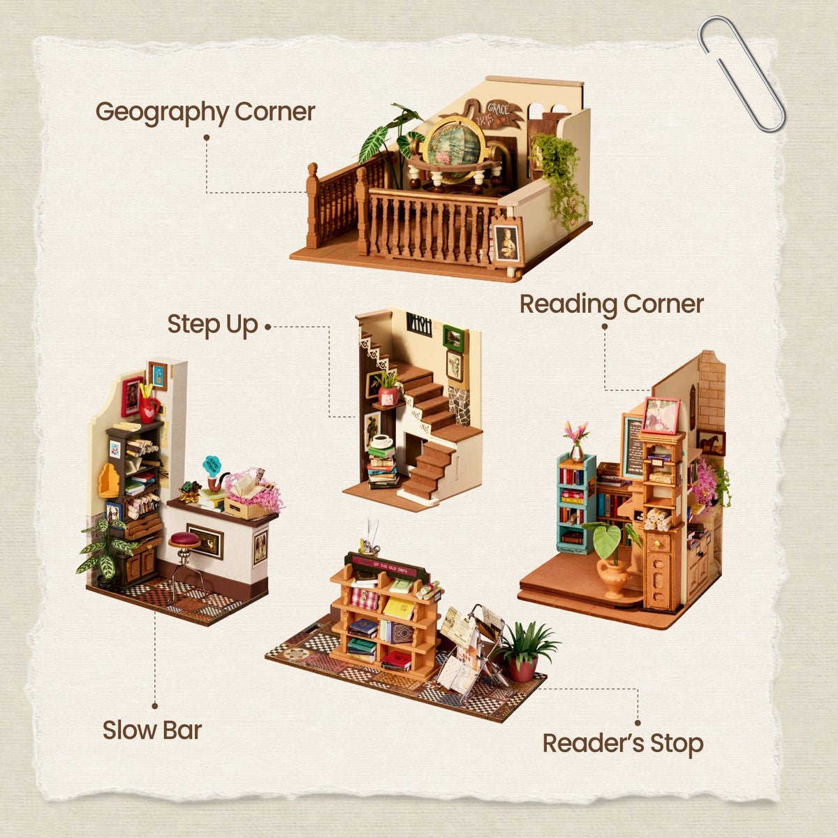 Librairie miniature DIY avec éclairage LED